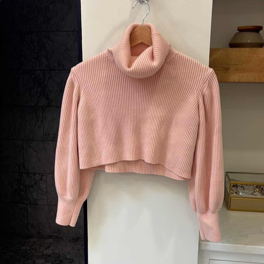Aritzia Wilfred Blush Cowl Neck Sweater